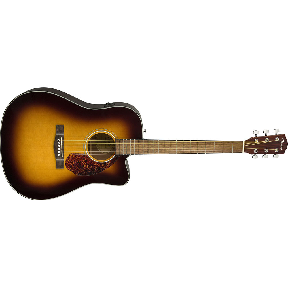 Fender 0970213332 with Cutaway Electronics & Case CD-140SCE Sunburst Acoustic Guitar