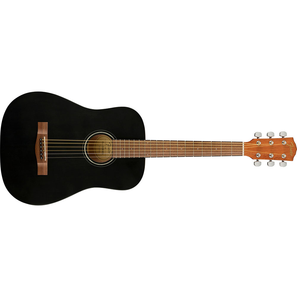 Fender 0971170106 3-4 Size FA-15 Black with Bag Acoustic Guitar