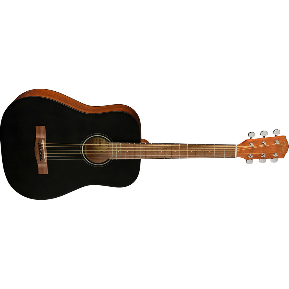Fender 0971170106 3-4 Size FA-15 Black with Bag Acoustic Guitar