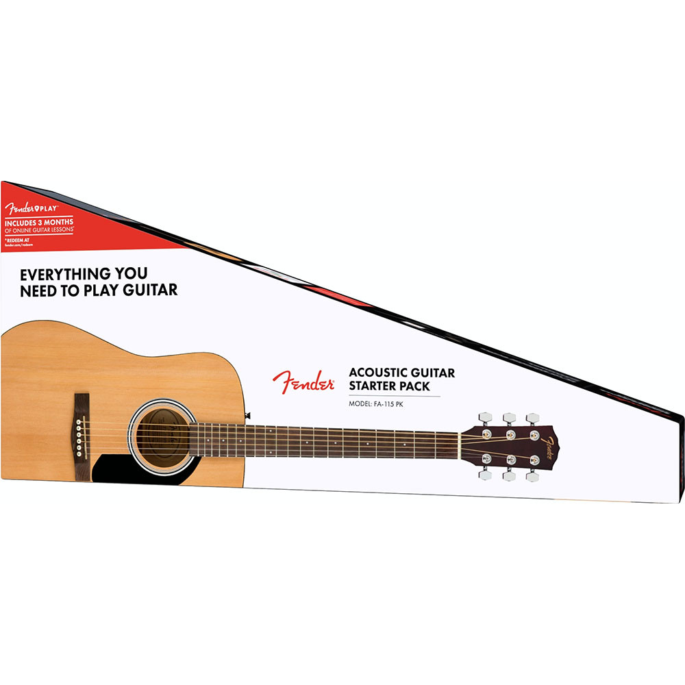 Fender 0971210721 Dreadnought Pack FA-115 Natural Acoustic Guitar
