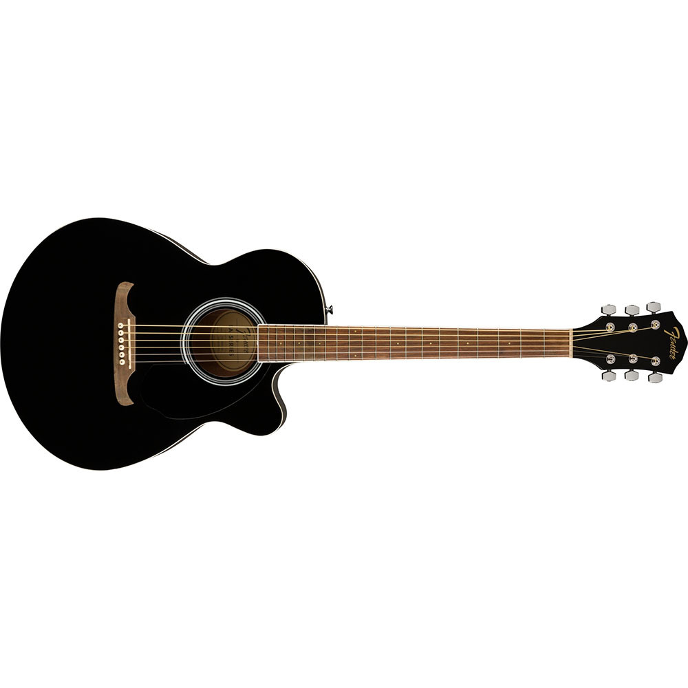 Fender 0971253506 Concert Cutaway Electronics FA135CE Black Acoustic Guitar