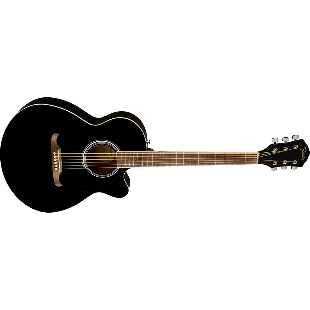 Fender 0971253506 Concert Cutaway Electronics FA135CE Black Acoustic Guitar