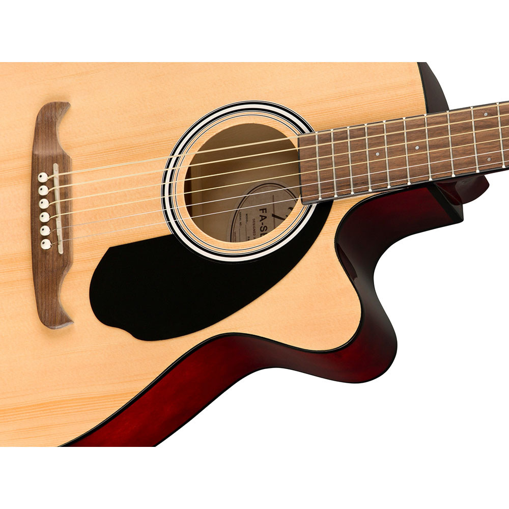 Fender 0971253521 Concert Cutaway Electronics FA135CE Natural Acoustic Guitar