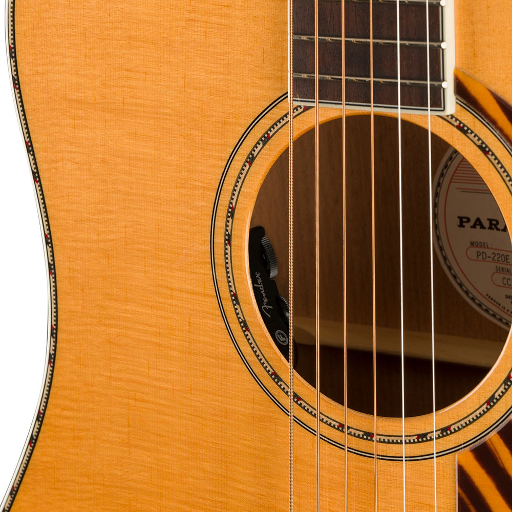 Fender 0970310321 Dreadnought with Case & Electronics PD-220E Natural Acoustic Guitar