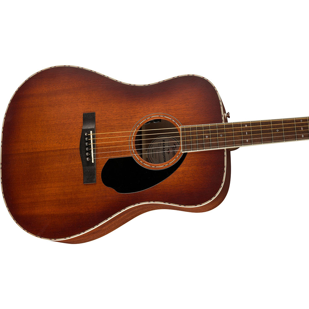 Fender 0970310337 Dreadnought with Case & Electronics PD-220E Aged Cognac Burst Acoustic Guitar