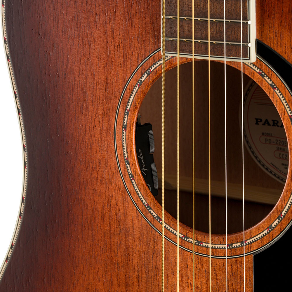 Fender 0970310337 Dreadnought with Case & Electronics PD-220E Aged Cognac Burst Acoustic Guitar