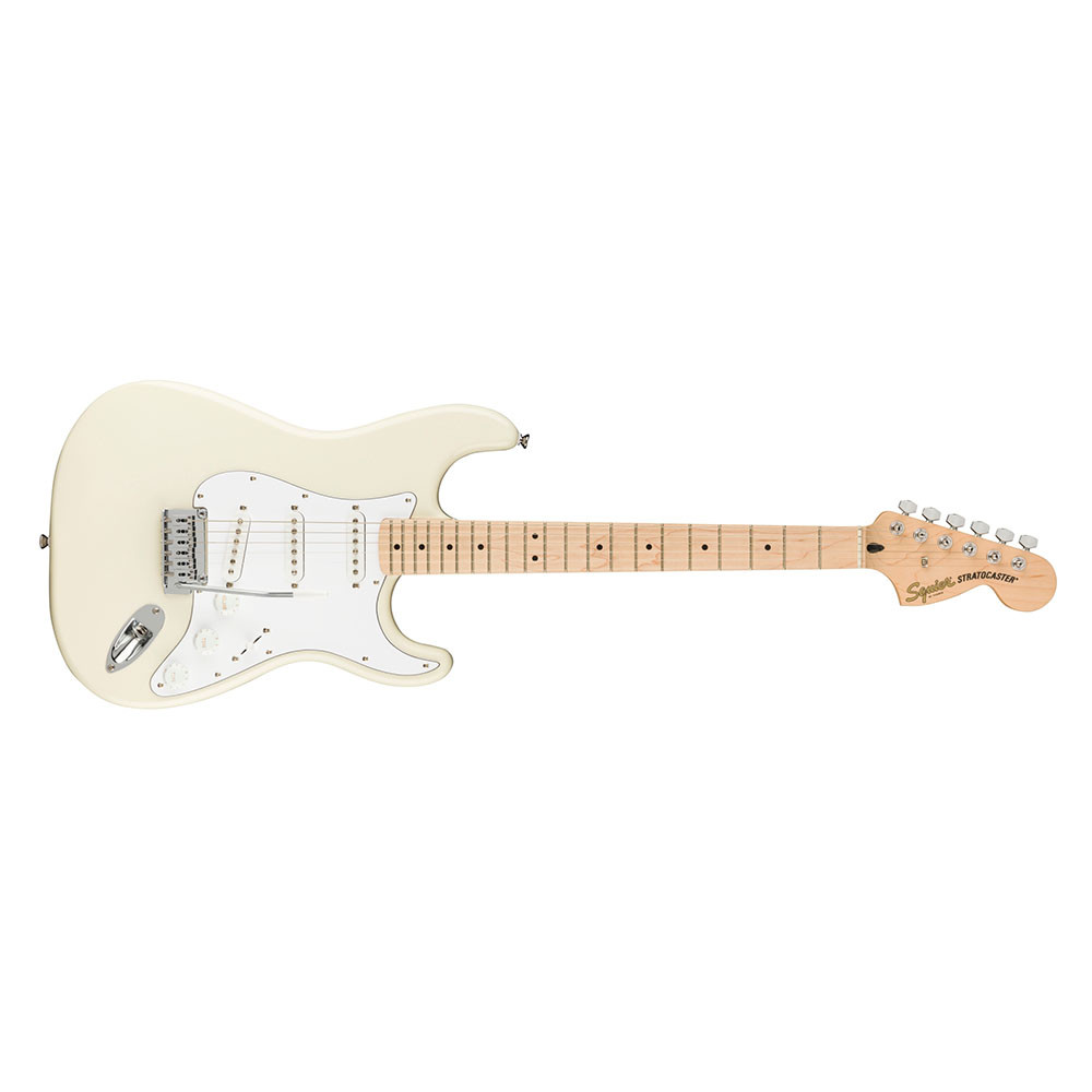 Fender 0378002505 Squier Affinity Strat Maple Olympic White Electric Guitar