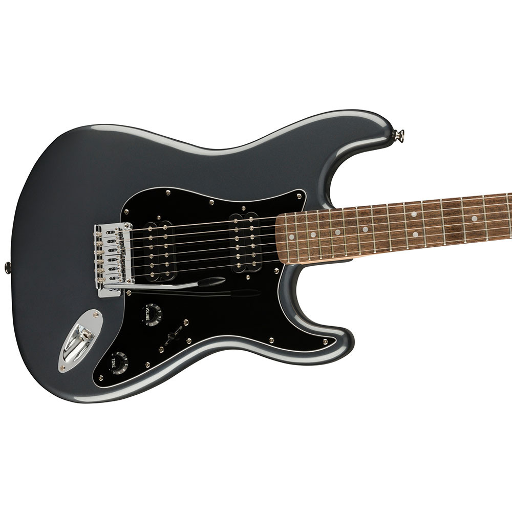 Fender 0378051569 Squier Affinity Strat HH Charcoal Frost Metallic Electric Guitar