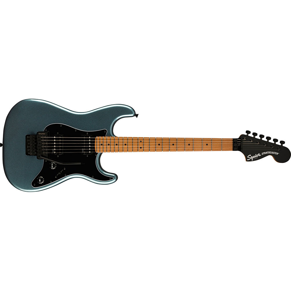 Fender 0370240568 Squier Contemporary Strat FR HH Maple Gunmetal Metallic Electric Guitar