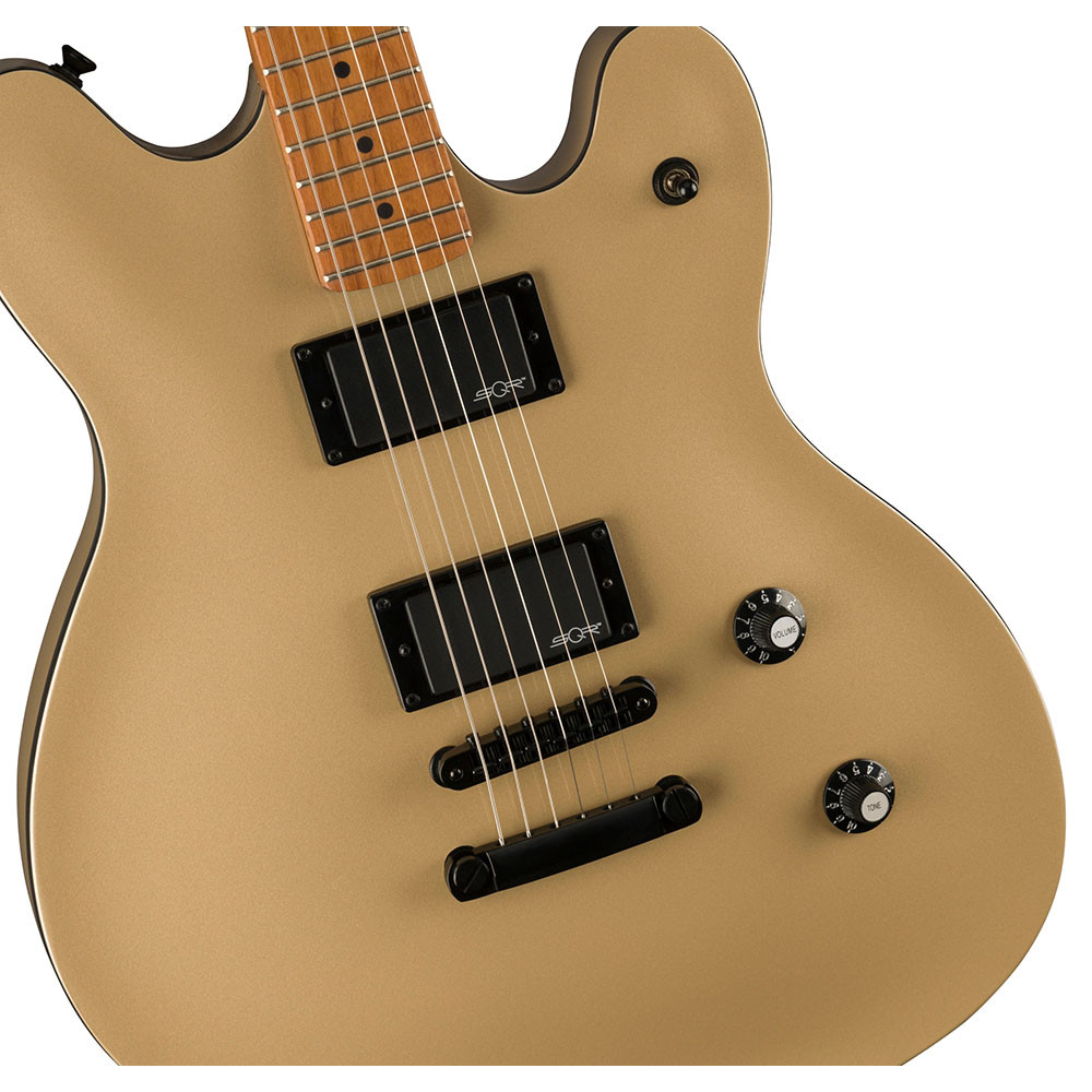 Fender 0370471544 Squier Contemporary Active Starcaster Roasted Maple Neck Shoreline Gold Electric Guitar