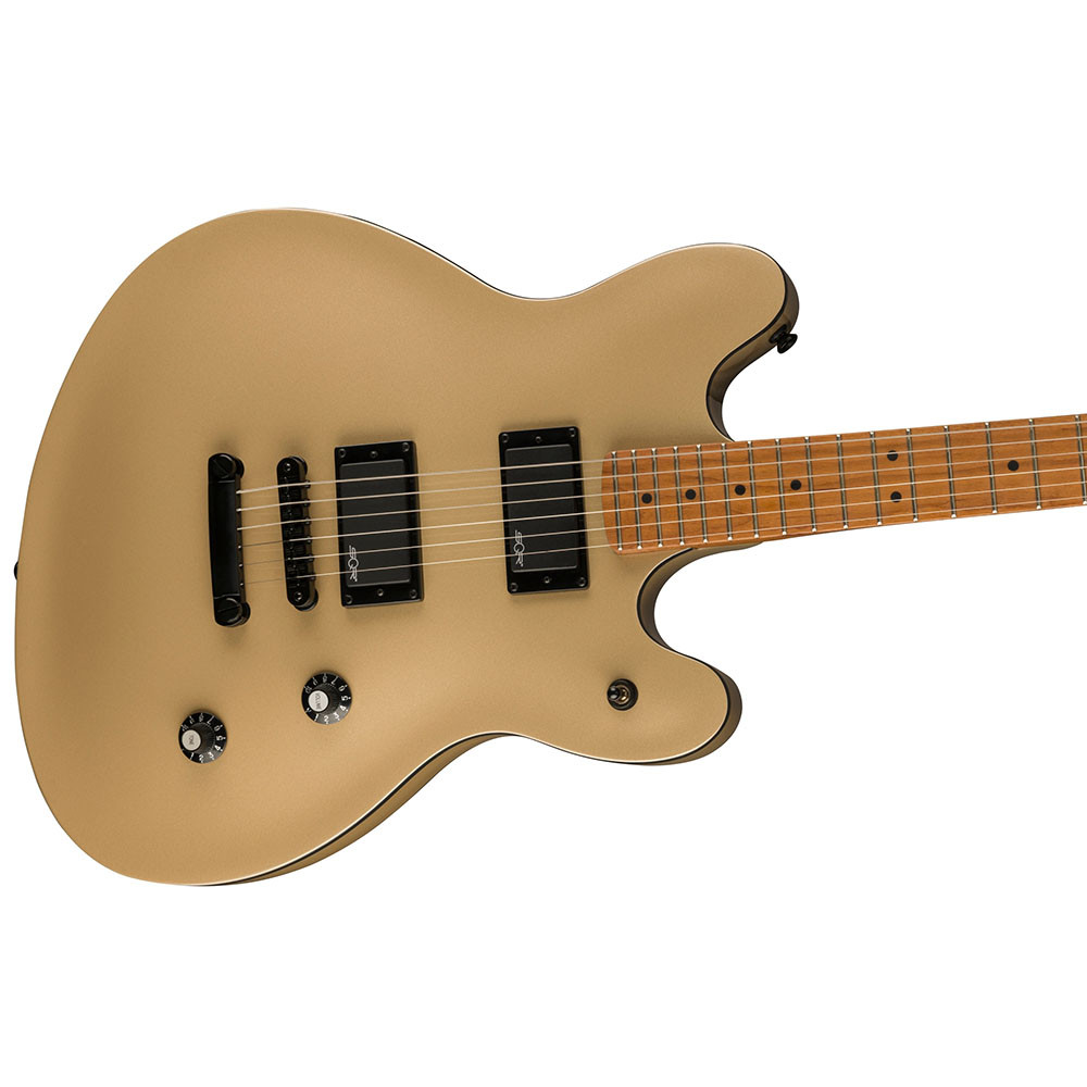 Fender 0370471544 Squier Contemporary Active Starcaster Roasted Maple Neck Shoreline Gold Electric Guitar