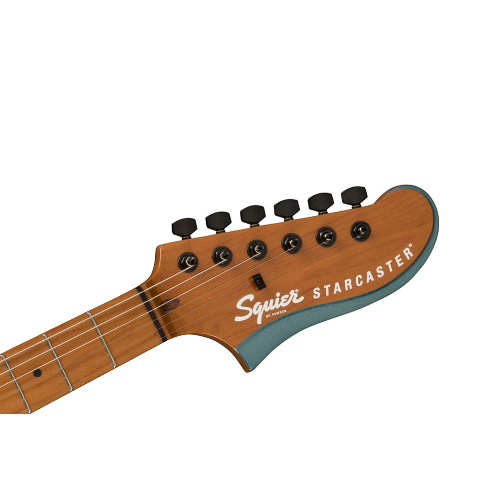 Fender 0370471568 Squier Contemporary Active Starcaster Roasted Maple Neck Gunmetal Metallic Electric Guitar