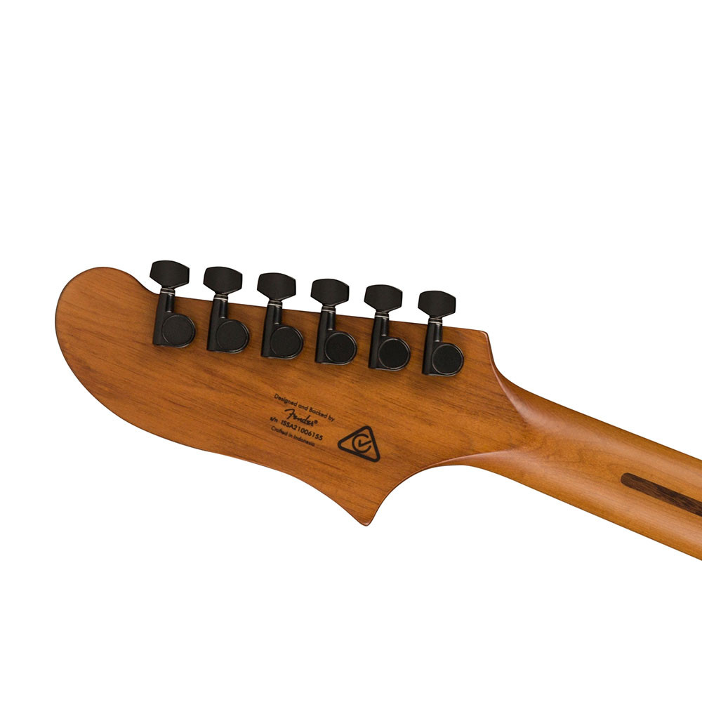 Fender 0370471568 Squier Contemporary Active Starcaster Roasted Maple Neck Gunmetal Metallic Electric Guitar