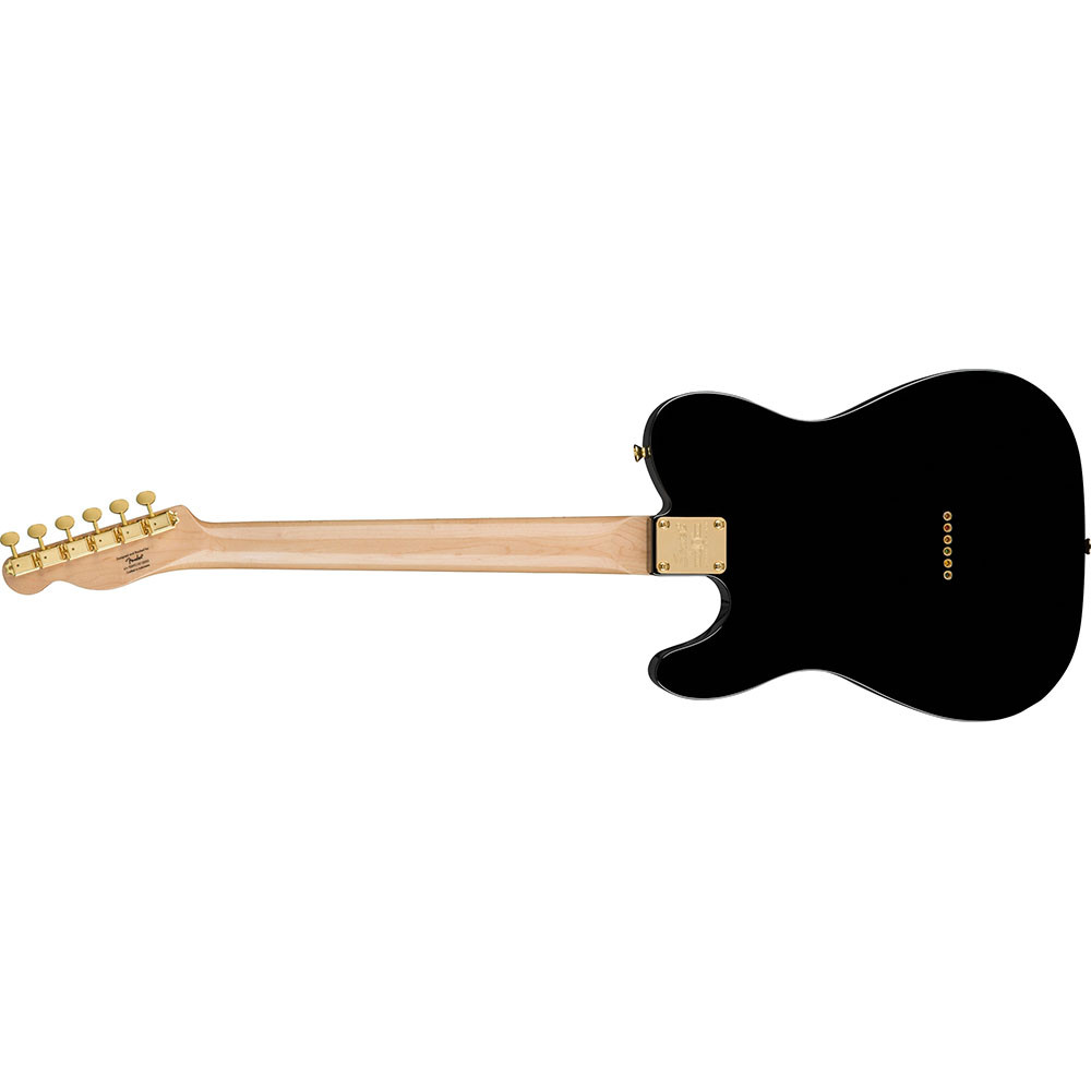 Fender 0379400506 Squier 40th Anniversary Telecaster Gold Edition Black Electric Guitar