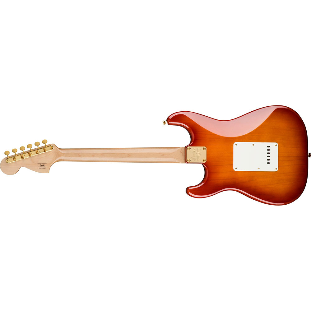 Fender 0379410547 Squier 40th Anniversary Stratocaster Gold Edition Sienna Sunburst Electric Guitar