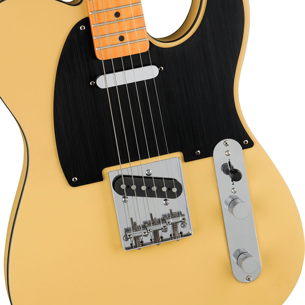 Fender 0379501507 Squier 40th Anniversary Telecaster Vintage Edition Maple Fingerboard Satin Vintage Blonde Electric Guitar