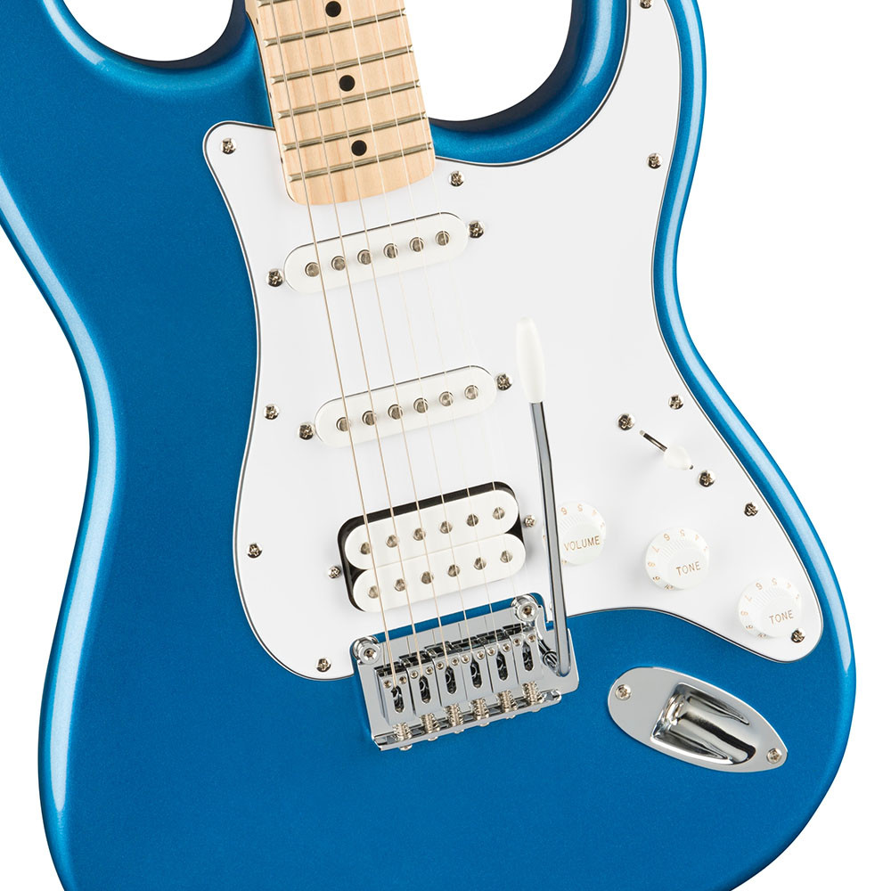 Fender 0372820402 Squier Affinity Strat HSS Pack Maple Lake Placid Blue Electric Guitar