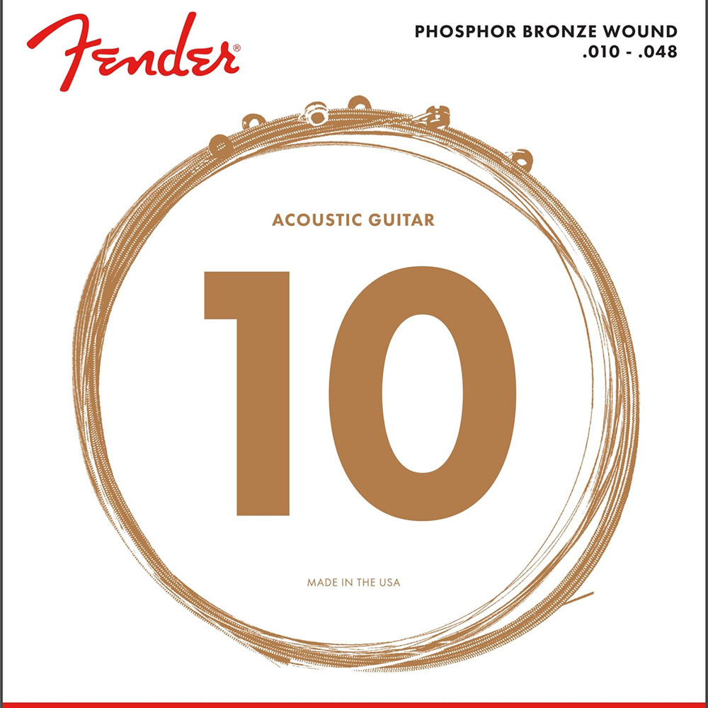 Fender 0730060402 Acoustic Guitar String Phosphor Bronze .010-.048 60XL