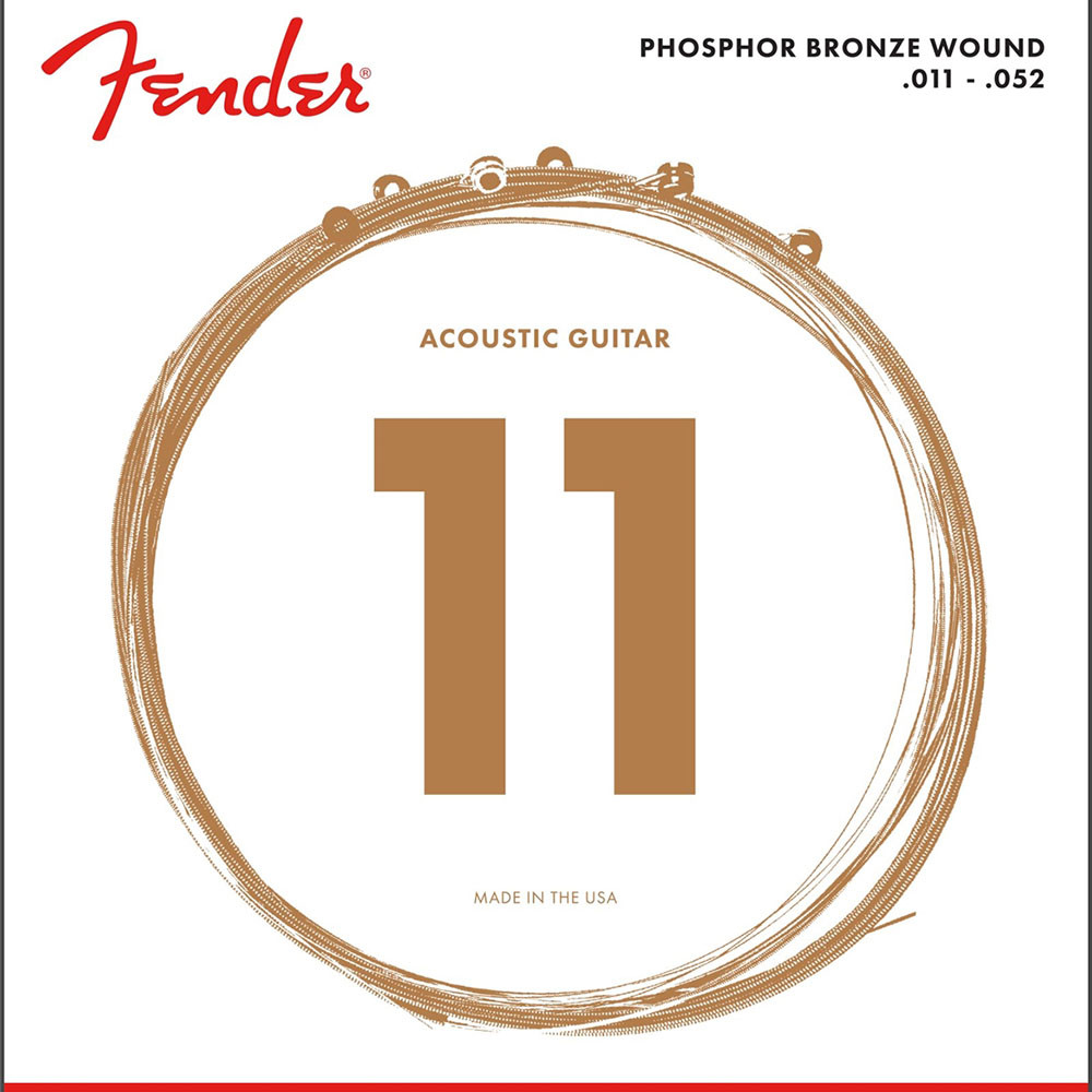 Fender 0730060405 Acoustic Guitar String Phosphor Bronze .011-.052 60CL