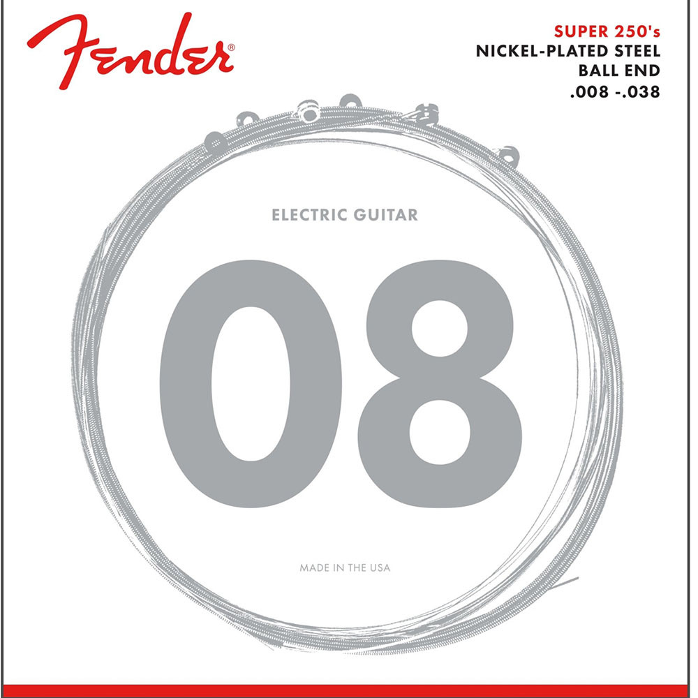 Fender 0730250402 Electric Guitar String Super 250 Nickel Plated .008-.038 250XS