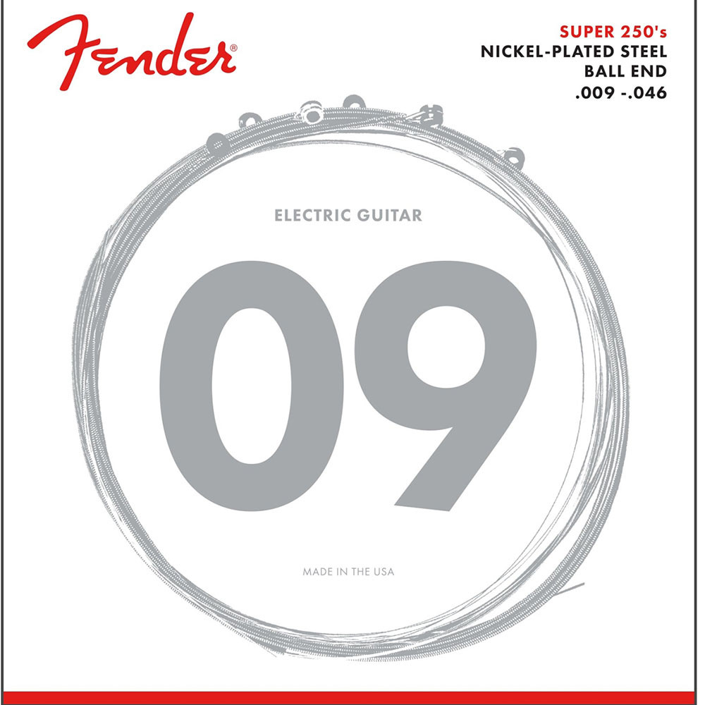 Fender 0730250404 Electric Guitar String Super 250 Nickel Plated .009-.046 250LR