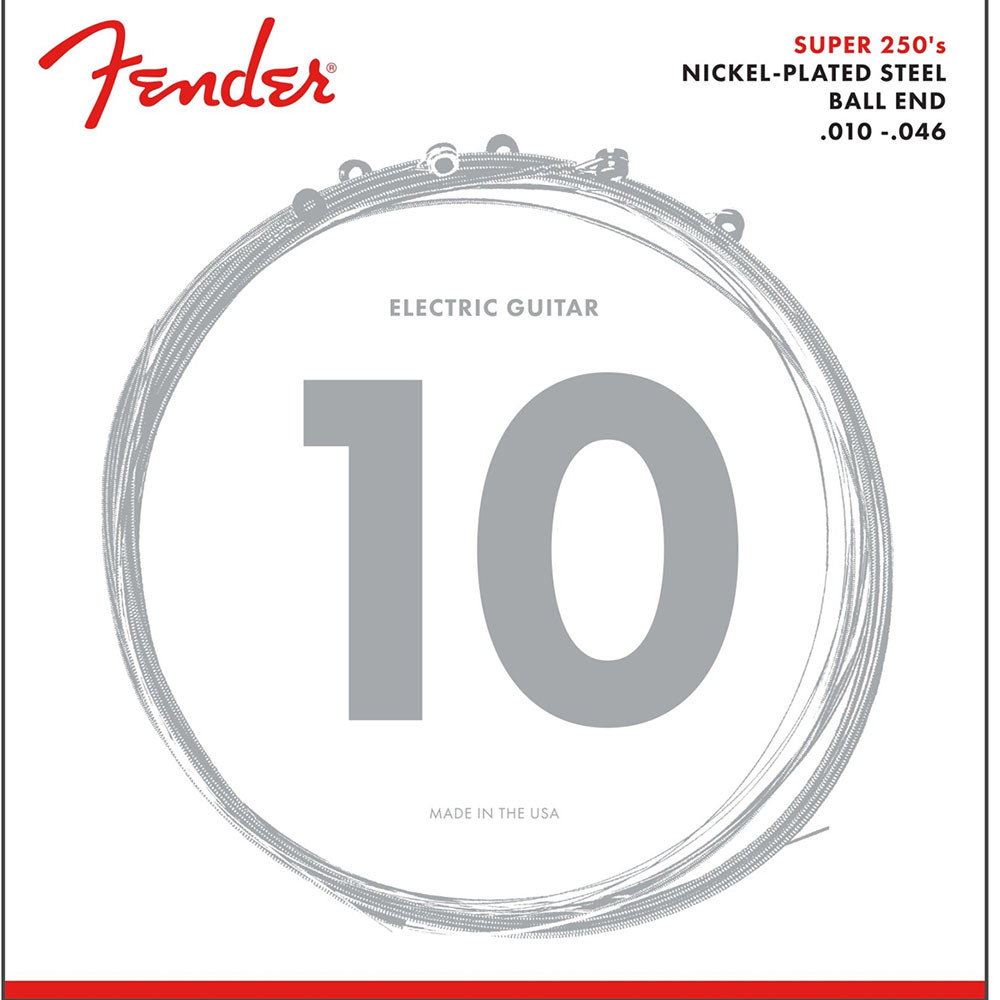 Fender 0730250406 Electric Guitar String Super 250 Nickel Plated .010-.046 250R
