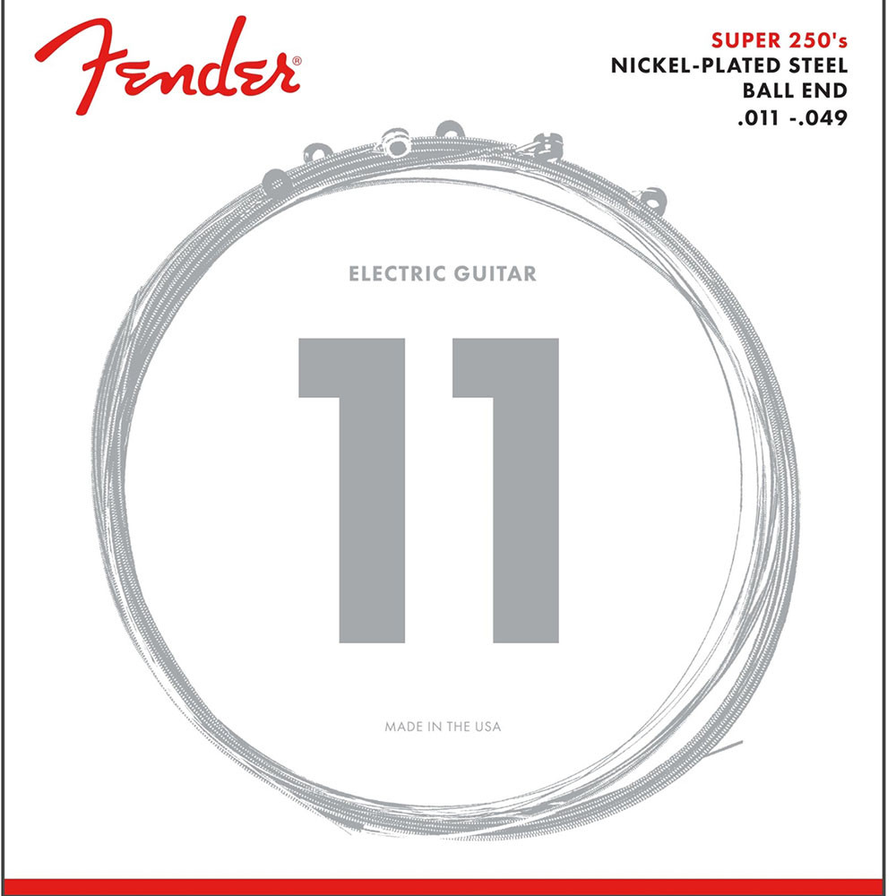 Fender 0730250408 Electric Guitar String Super 250 Nickel Plated .011-.049 250M