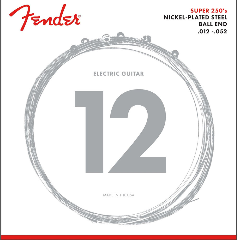 Fender 0730250409 Electric Guitar String Super 250 Nickel Plated .012-.052 250H