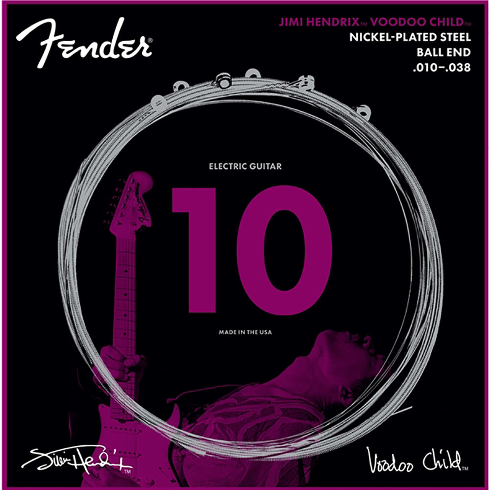 Fender 0730250609 Electric Guitar String J.Hendrix Voodoo Child Nps Ball End .010-.038