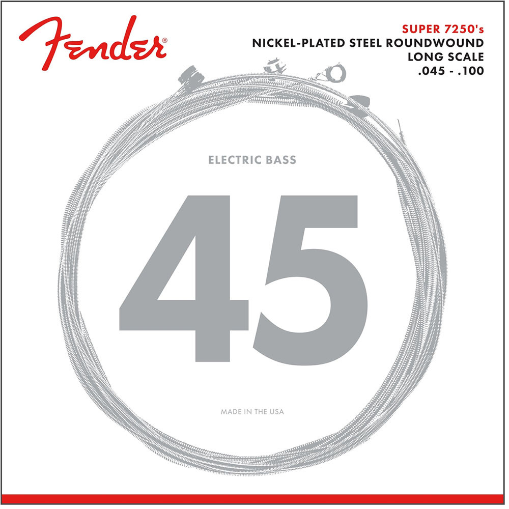 Fender 0737250405 Bass Guitar String Super 7250 Nickel Plated .045-.100 7250ML