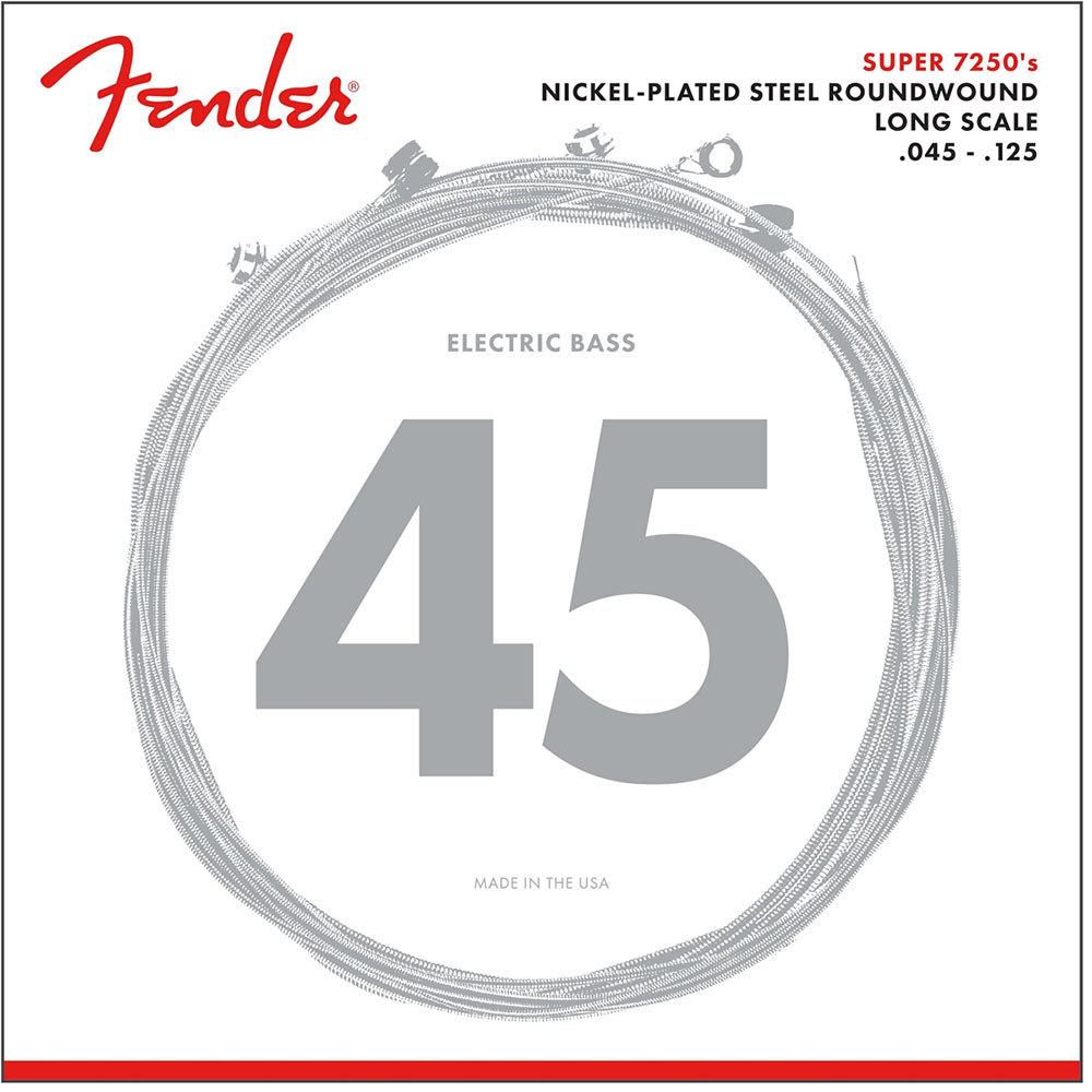 Fender 0737250456 Bass Guitar String Super 7250 Nickel Plated .045-.125 7250-5M 5-String