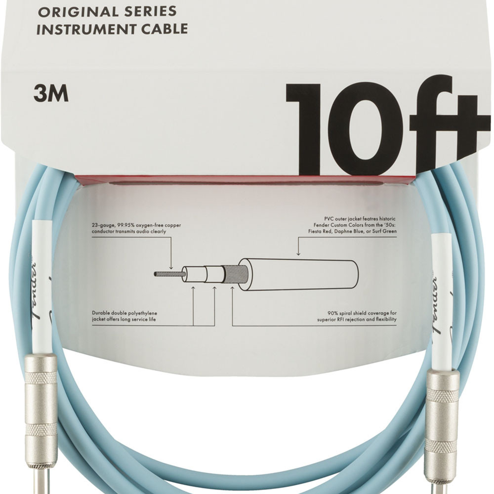 Fender 0990510003 Instrument Cable Original Series 10Ft Daphne Blue