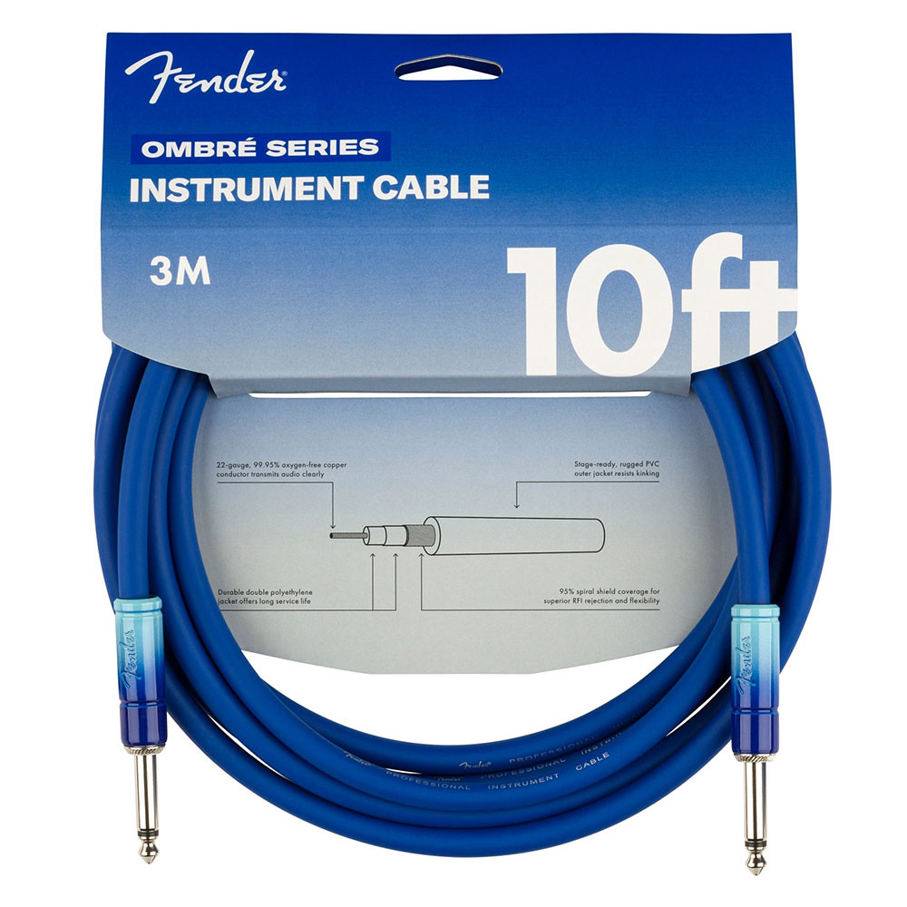 Fender 0990810210 Ombre Instrument Cable Original Series 10Ft Belair Blue