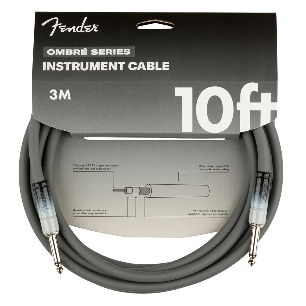 Fender 0990810248 Ombre Instrument Cable Original Series 10Ft Silver Smoke
