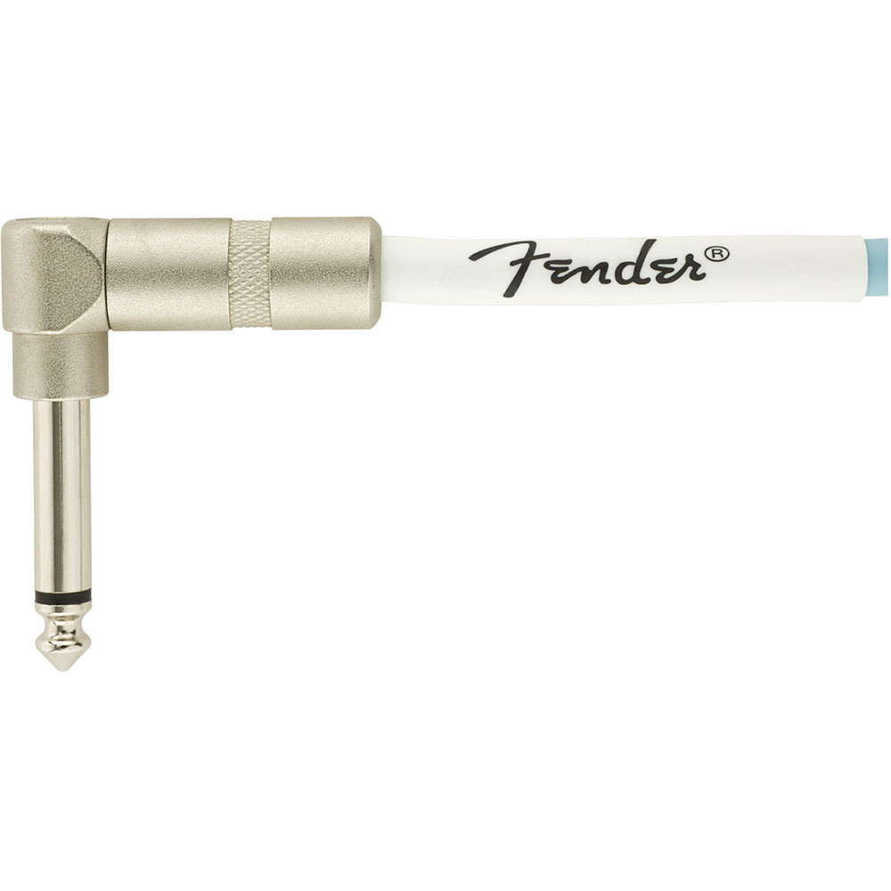 Fender 0990823006 Instrument Cable Original Series Coiled Straight-Angle 30Ft Daphne Blue