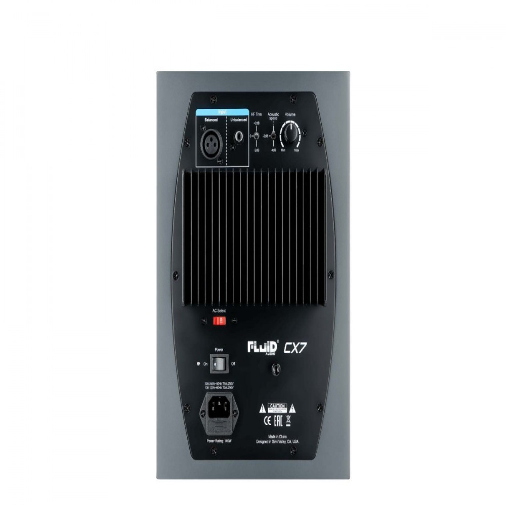 Fluid Audio CX7 Black Two-Way 7" Hi-Fi Active Reference Monitor