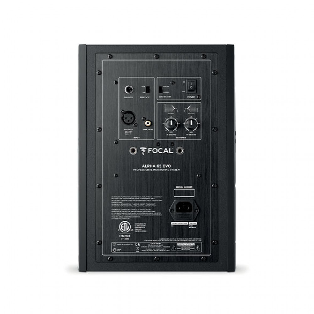 Focal Pro ALPHA 65 EVO Black Versatile Professional Loudspeaker