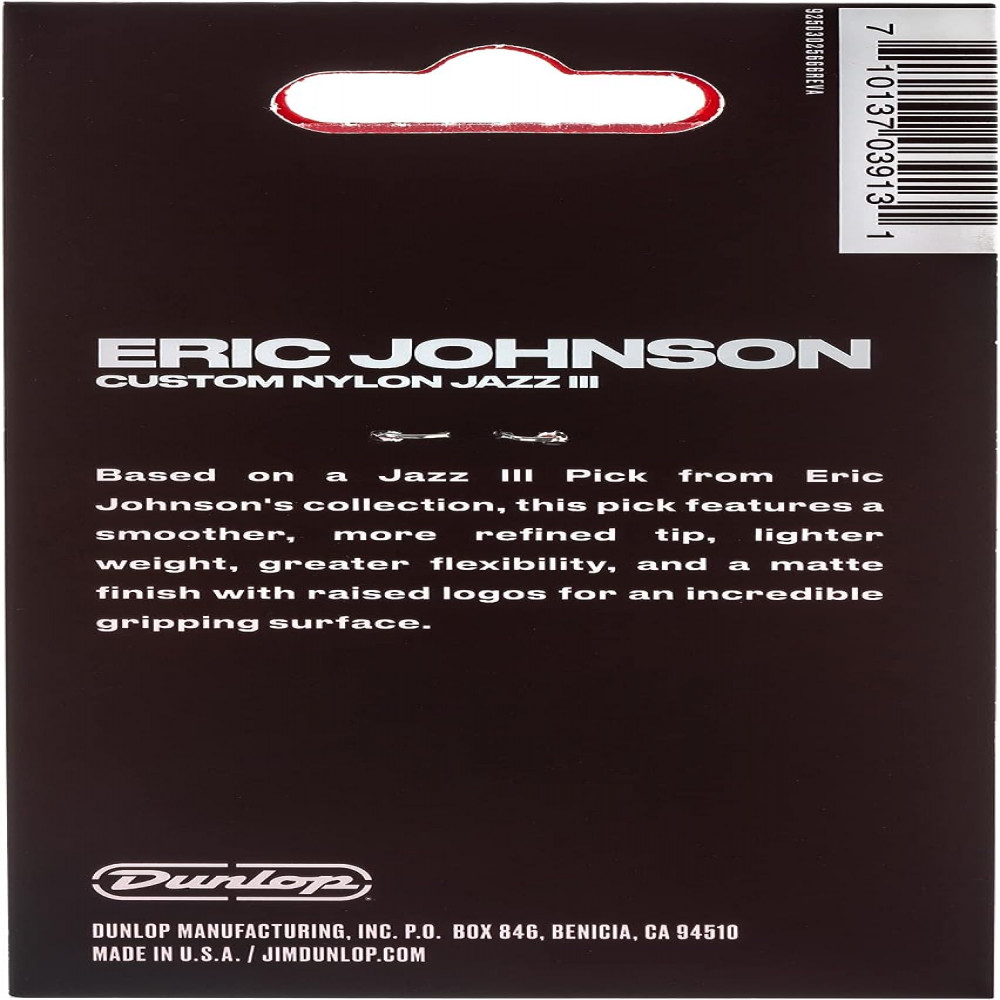 Dunlop 47PEJ3N Guitar Pick Eric Johnson (6 PK)