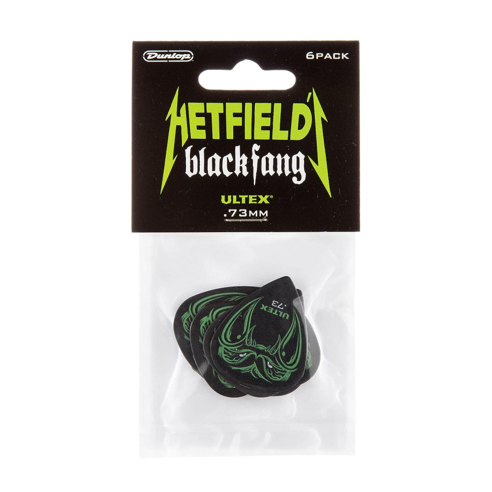 Dunlop PH112P073 Guitar Pick Black Fang Gauge .73mm (6 PK)