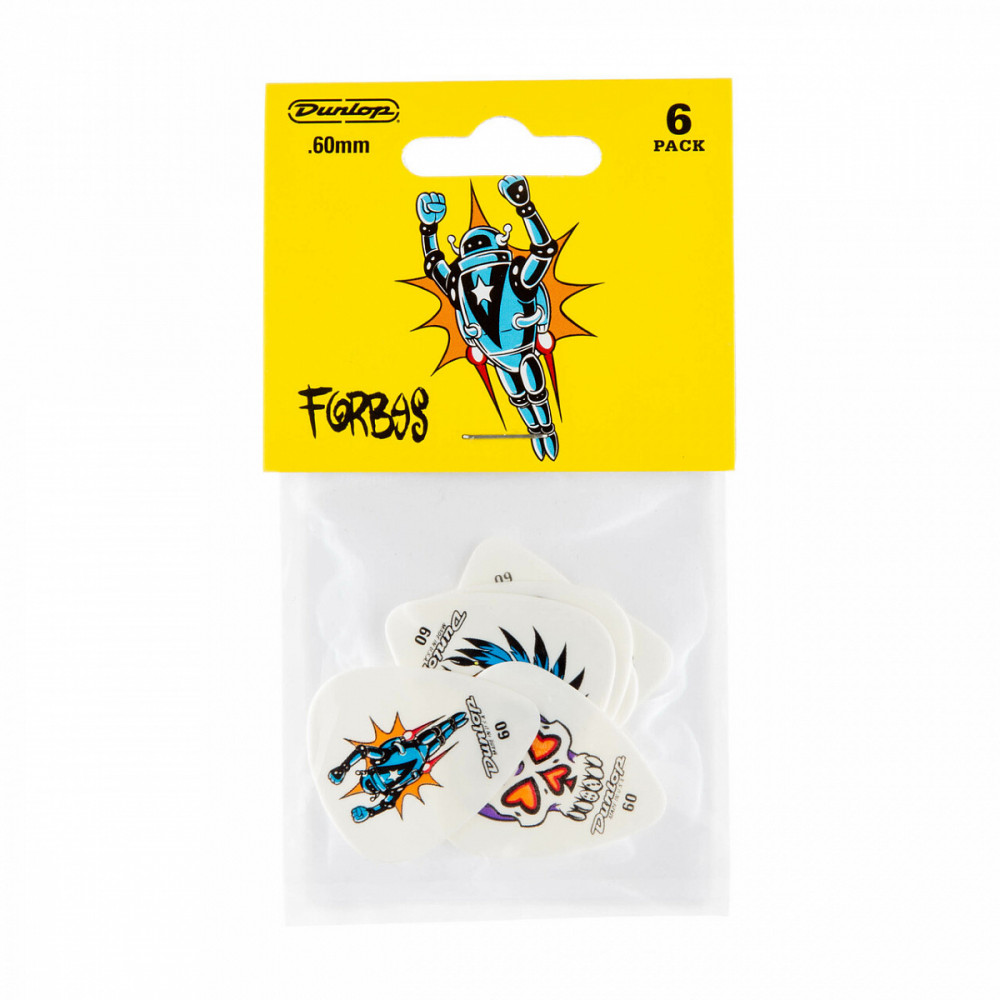 Dunlop BL100P060 Guitar Pick Blackline Standard Forbes S1 .60mm (6 PK)