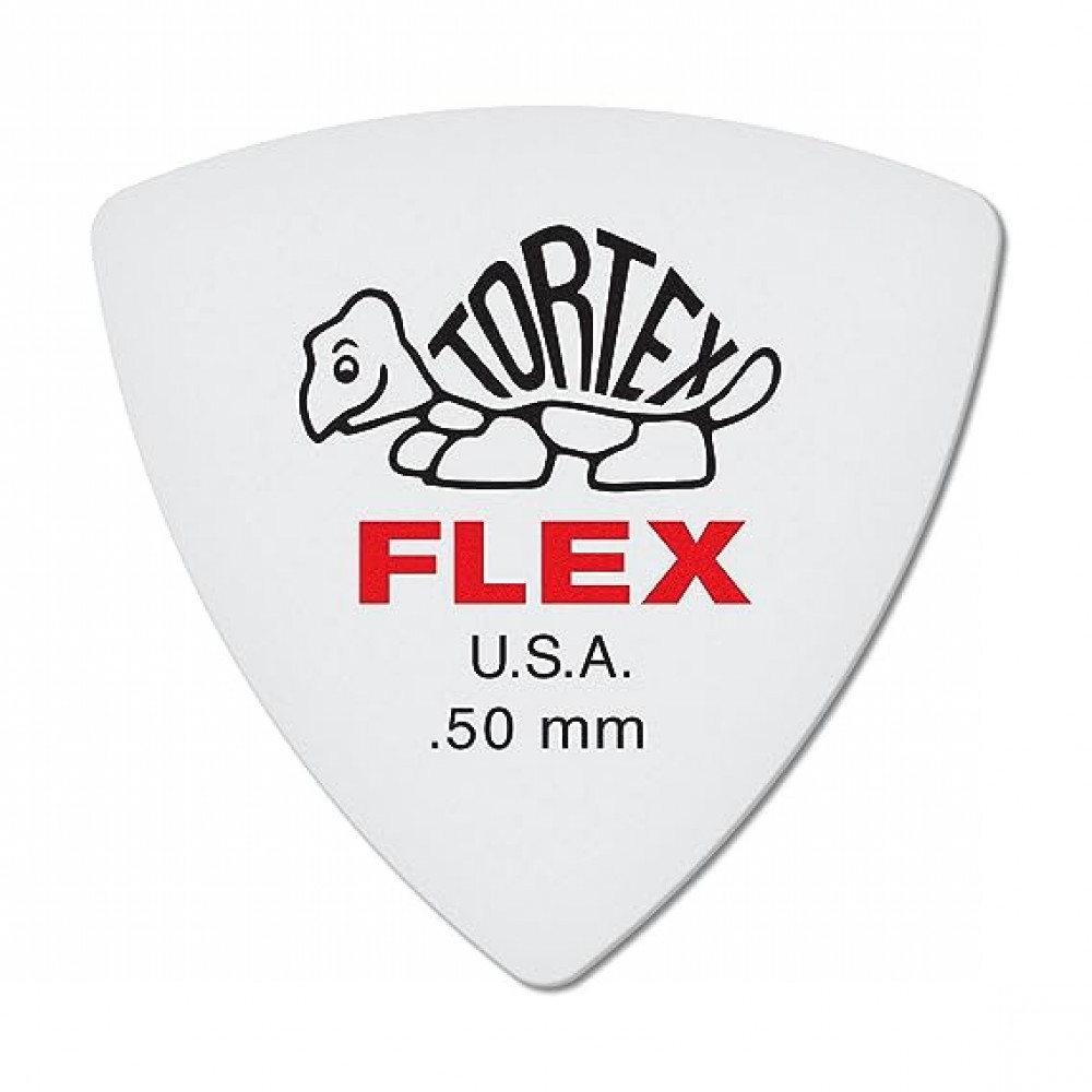 Dunlop 456P050 Guitar Pick Tortex Flex Triangle .50mm (6 PK)