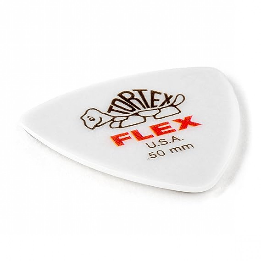 Dunlop 456P050 Guitar Pick Tortex Flex Triangle .50mm (6 PK)