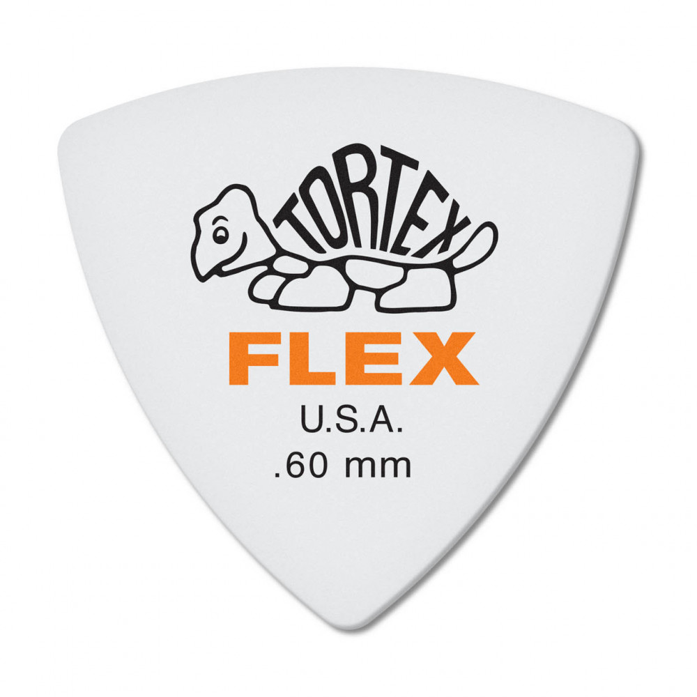 Dunlop 456P060 Guitar Pick Tortex Flex Triangle .60mm (6 PK)