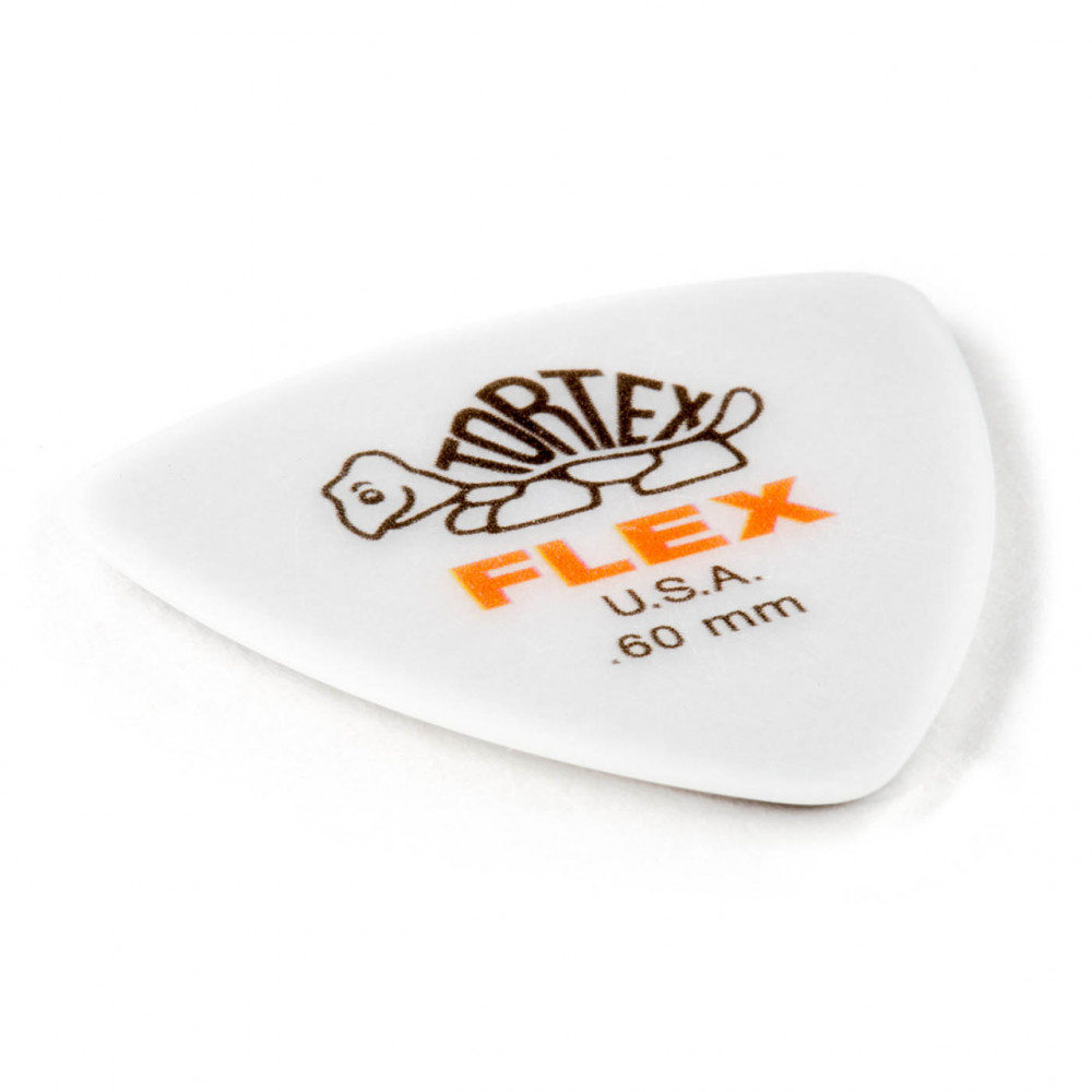 Dunlop 456P060 Guitar Pick Tortex Flex Triangle .60mm (6 PK)