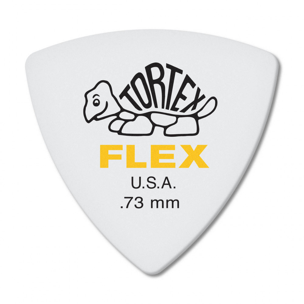 Dunlop 456P073 Guitar Pick Tortex Flex Triangle .73mm (6 PK)