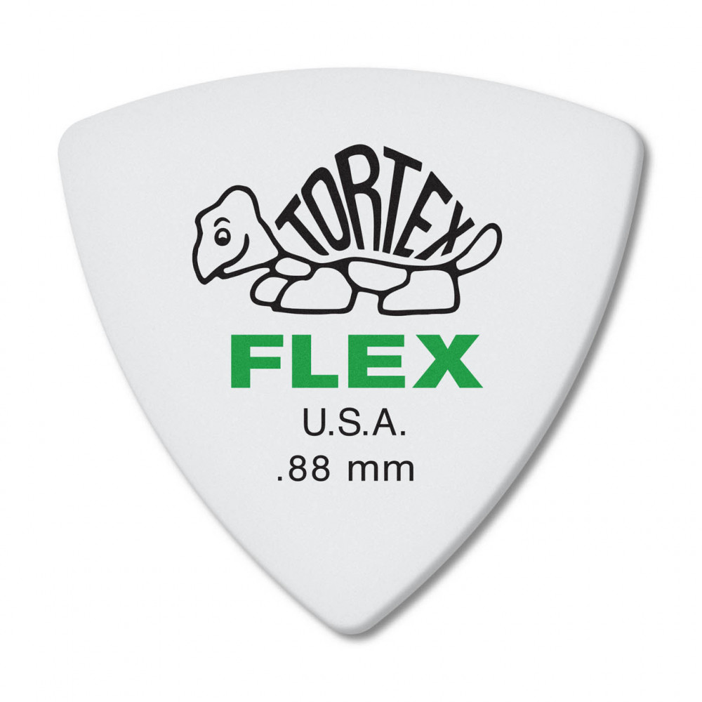 Dunlop 456P088 Guitar Pick Tortex Flex Triangle .88mm (6 PK)