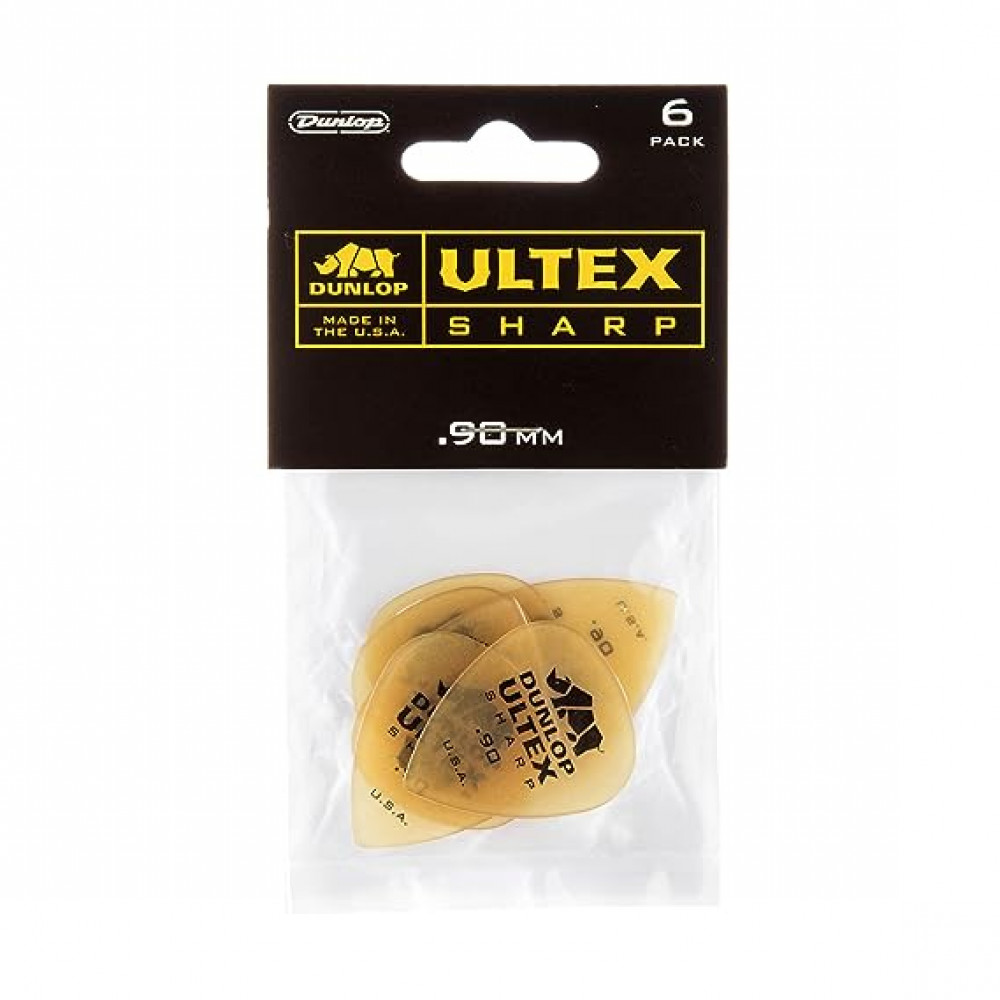 Dunlop 433P090 Guitar Pick Ultex Sharp .90mm (6 PK)
