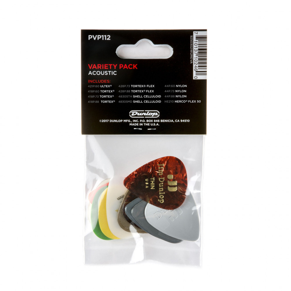 Dunlop PVP112 Guitar Pick Acoustic Variety Pack (12 PK)
