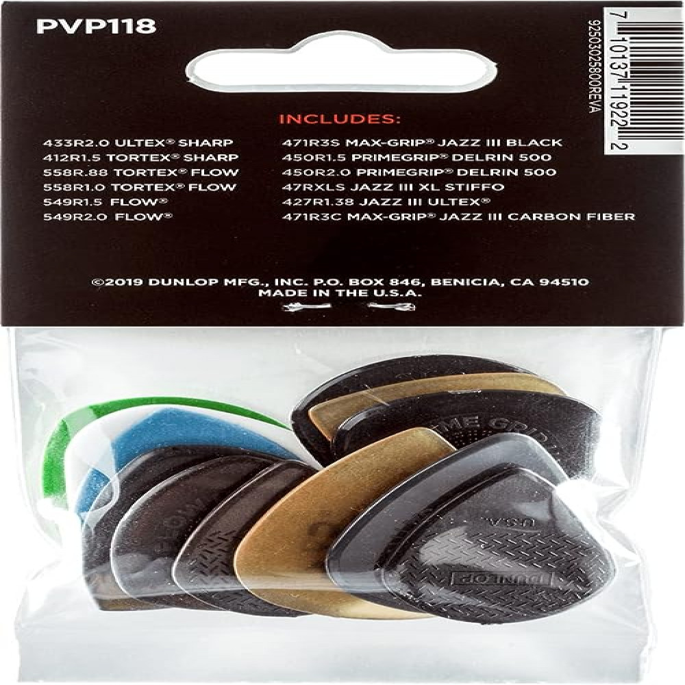 Dunlop PVP118 Guitar Pick Shred Variety Pack (12 PK)