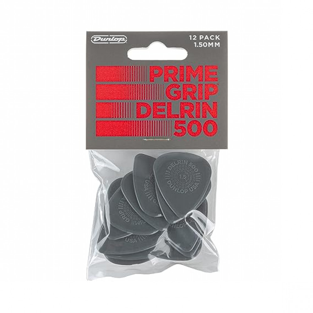 Dunlop 450P150 Guitar Pick Prime Grip Delrin 500 1.5mm (12 PK)